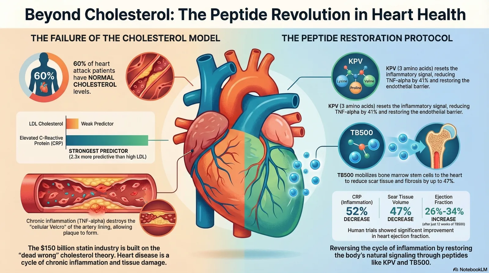 NotebookLM infographic: Peptides and cardiovascular health