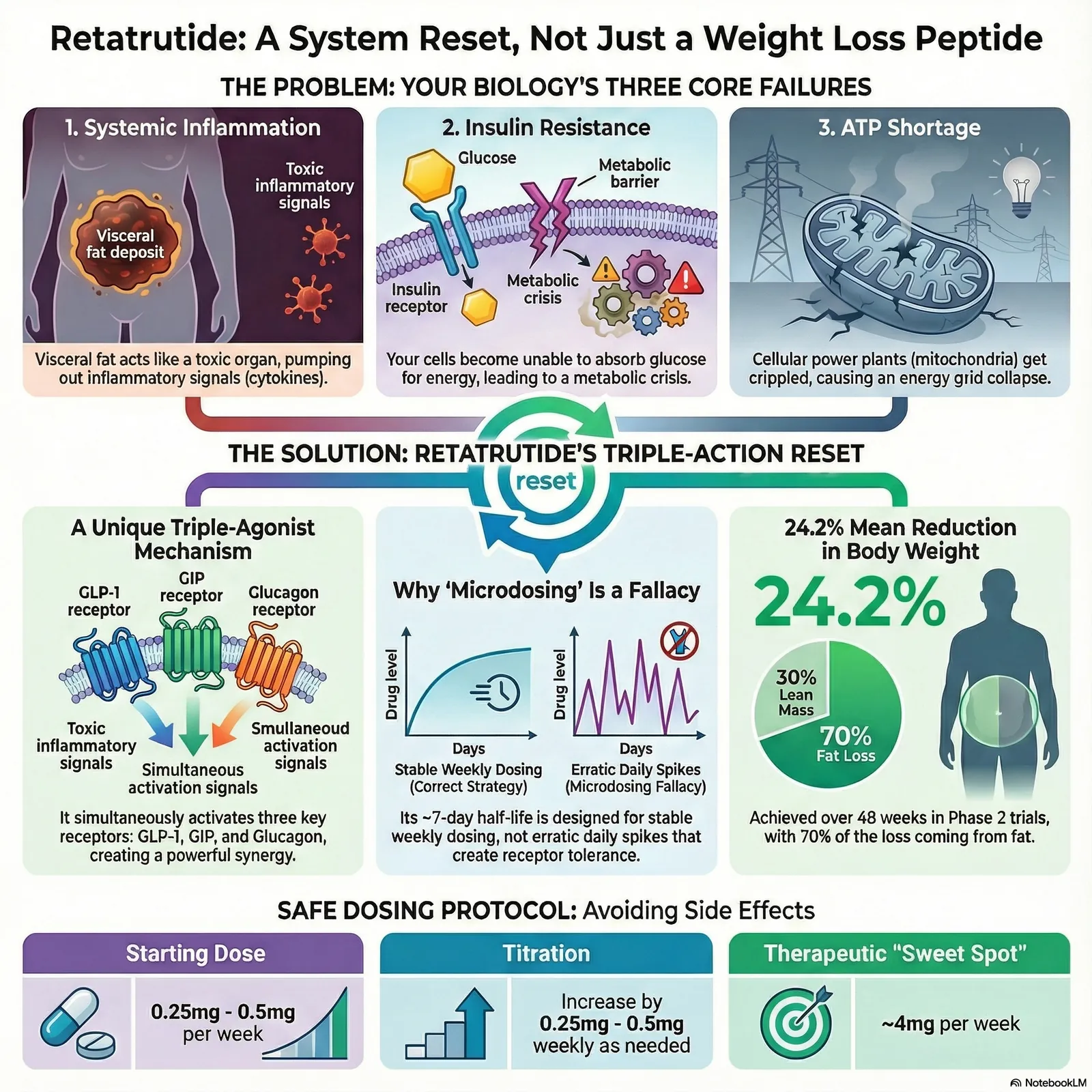 NotebookLM infographic: Retatrutide: a metabolic reset